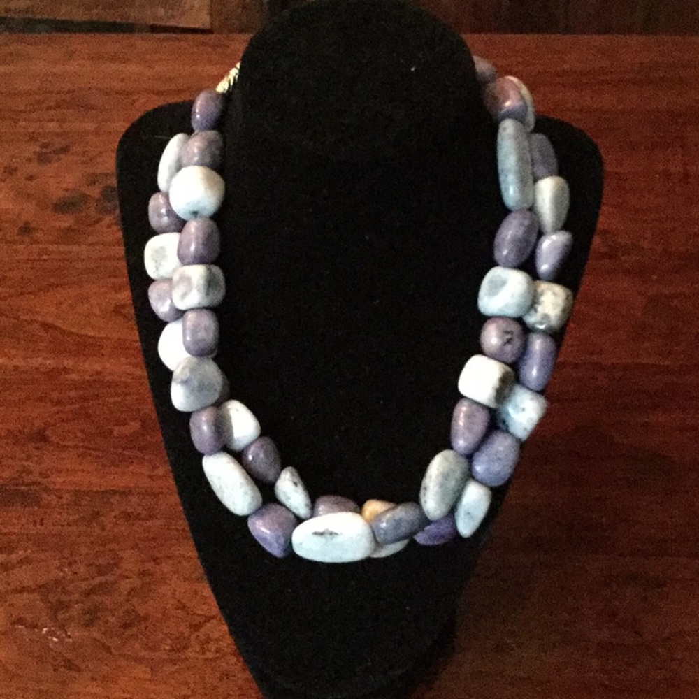 Gorgeous handcrafted double strand necklace.